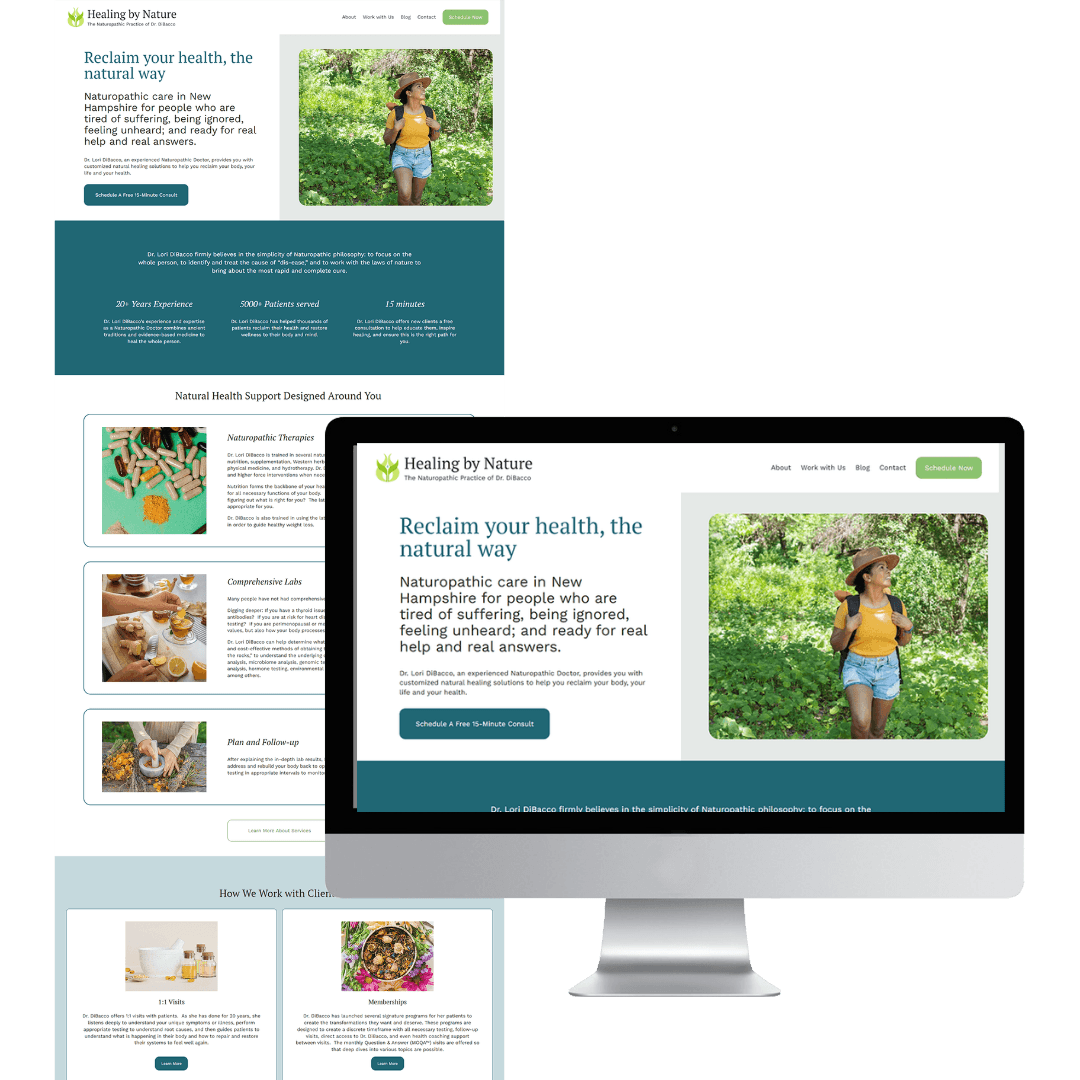 Naturopath Website Design Refresh for Better Visibility