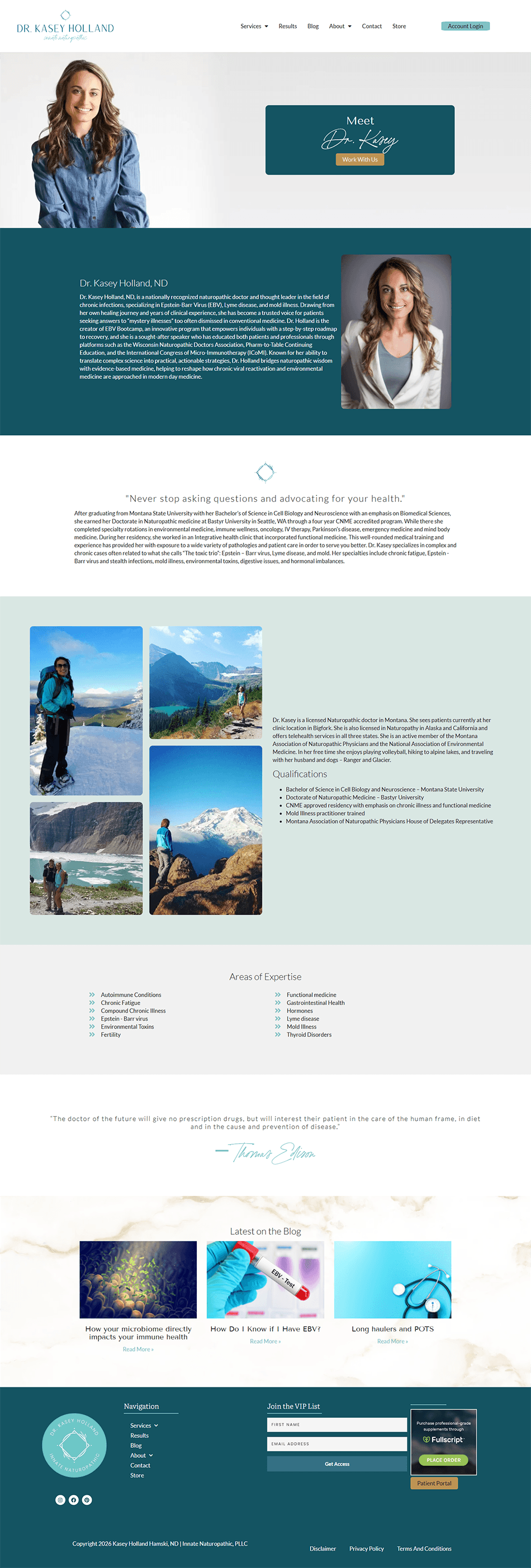 Updated About page for health and wellness consultant website with clean layout, professional branding, and improved readability.