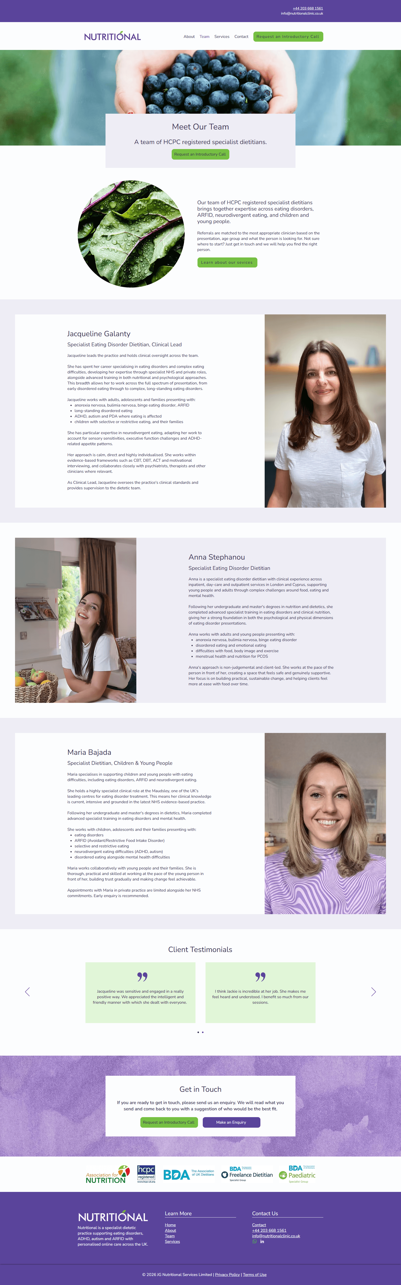 Updated About page for nutrition counseling practice with clear layout, improved readability, and welcoming design.