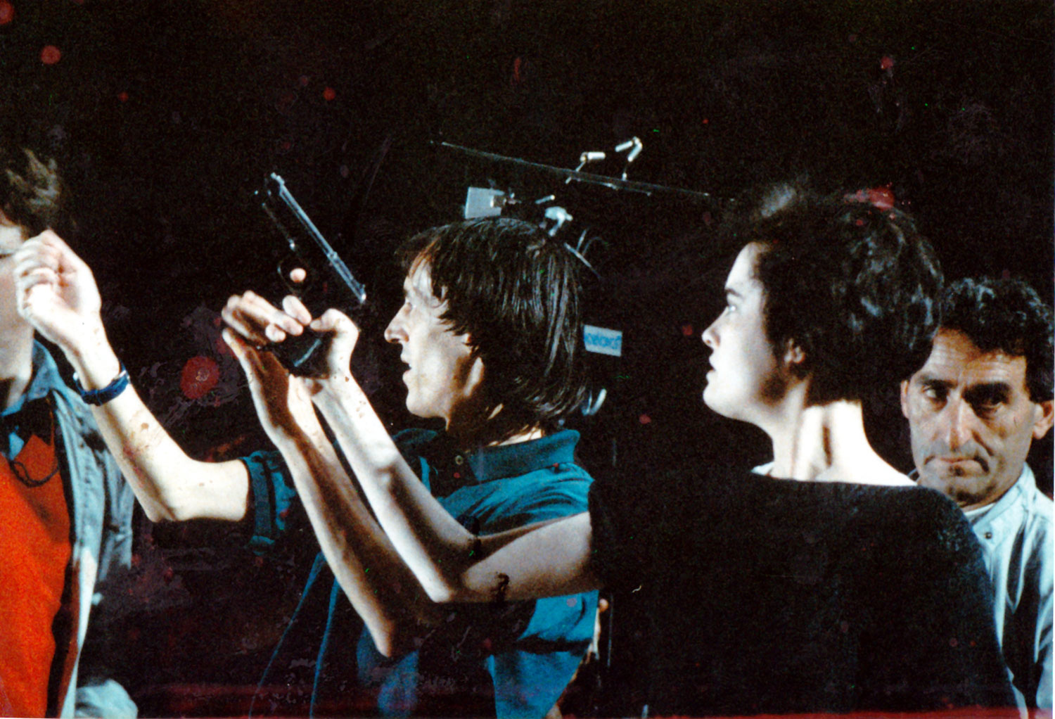 Coralina Cataldi-Tassoni  with Dario Argento on set of OPERA