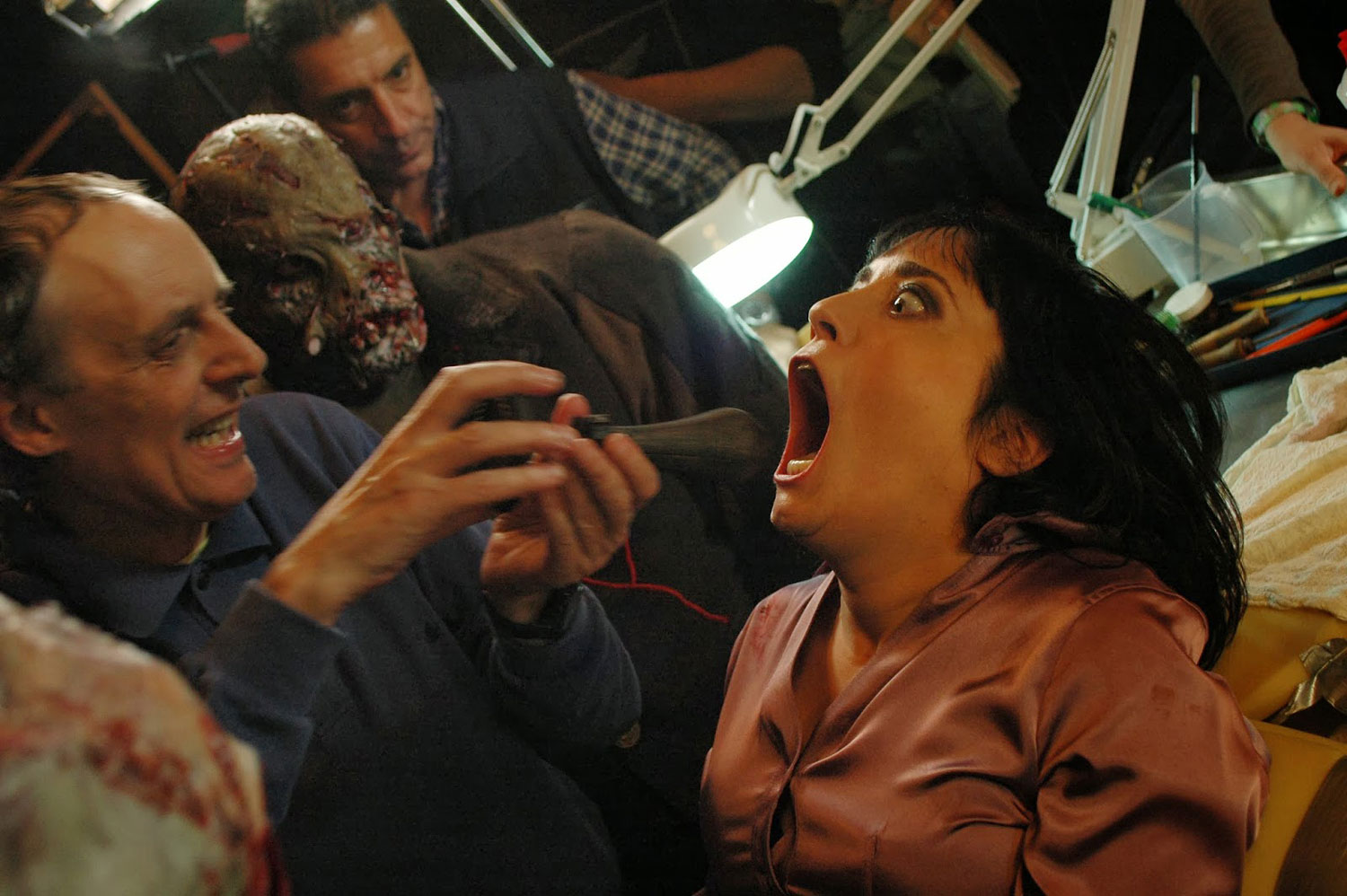 Coralina Cataldi-Tassoni  with Dario Argento on set of MOTHER OF TEARS