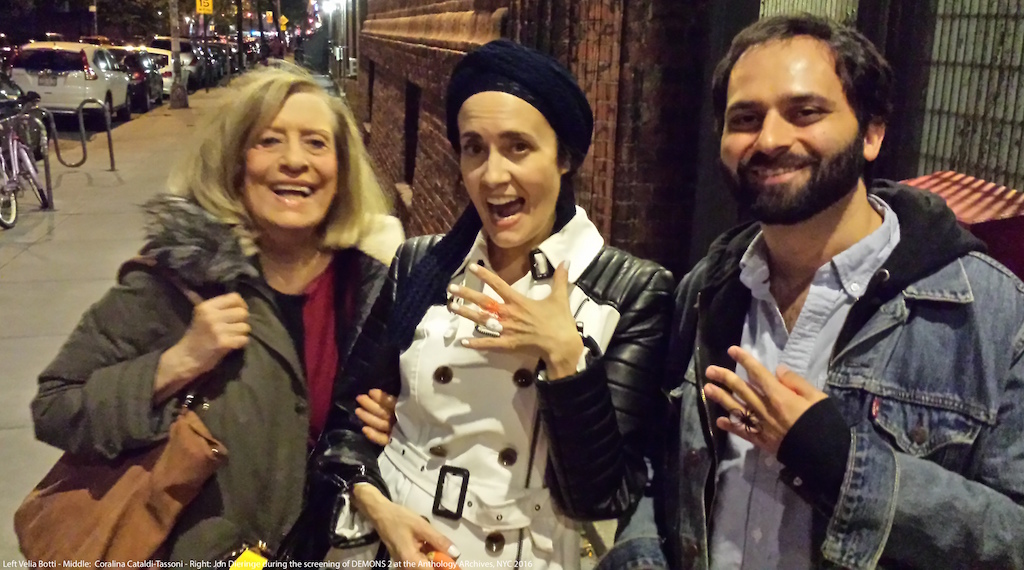 Coralina Cataldi-Tassoni with Velia Botti and Jon Dieringer DEMONS 2 screening Anthology Film Archives Oct.29th. 2016 .jpg