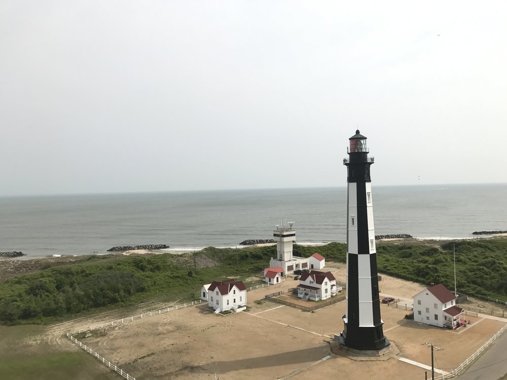 View of Cape Henry and the New Cape Henry Lighthouse