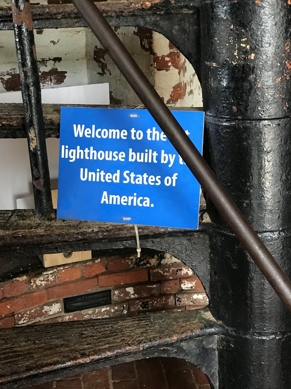 Sign in the Old Cape Henry Lighthouse