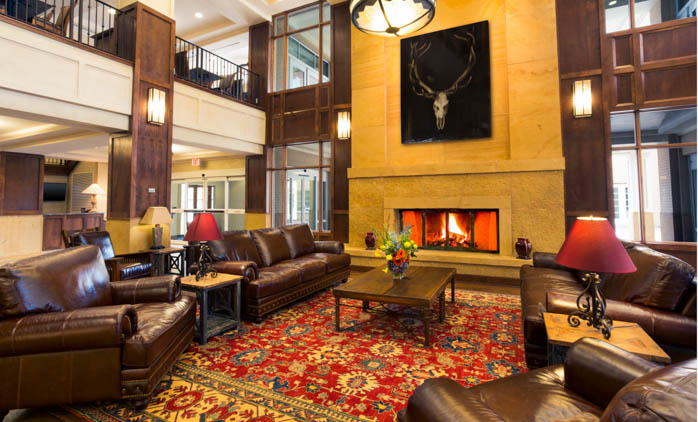 Lobby of the Drury Plaza Hotel in Downtown Santa Fe