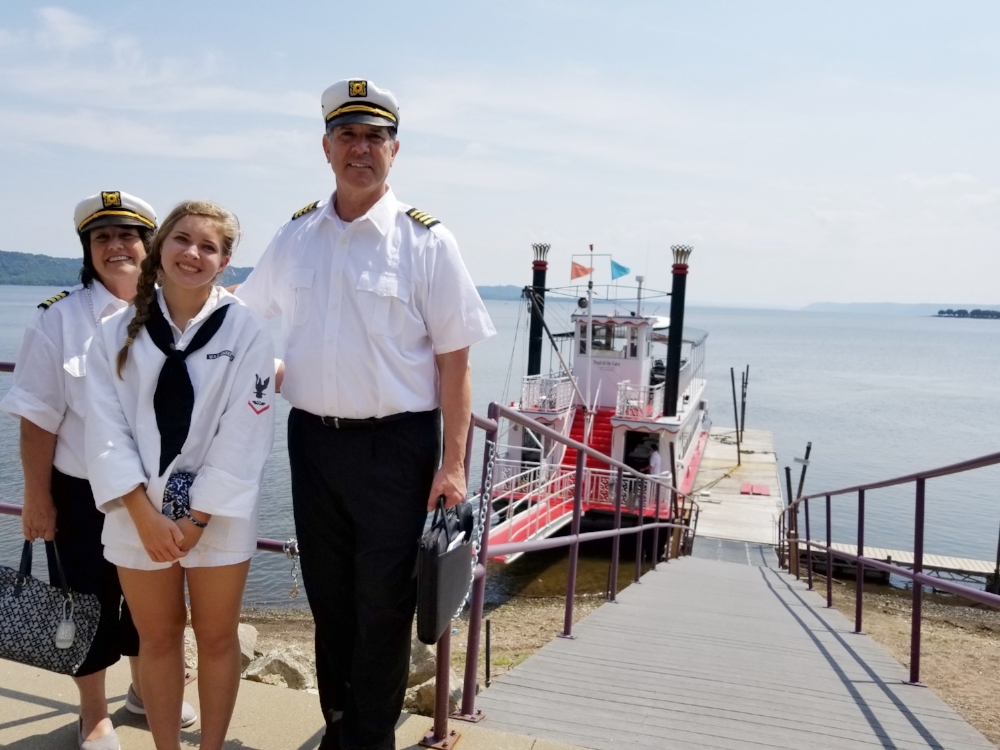 Captain Crunch & crew boarding the Pearl of the Lake