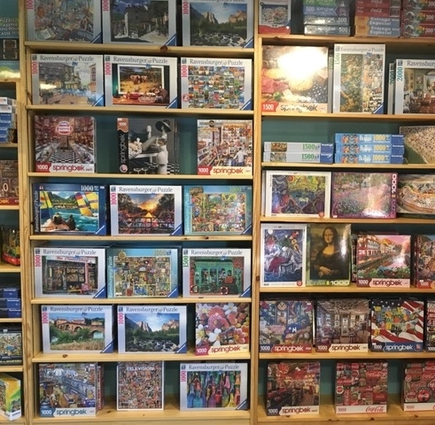Shelves of Toys at Lark Toys