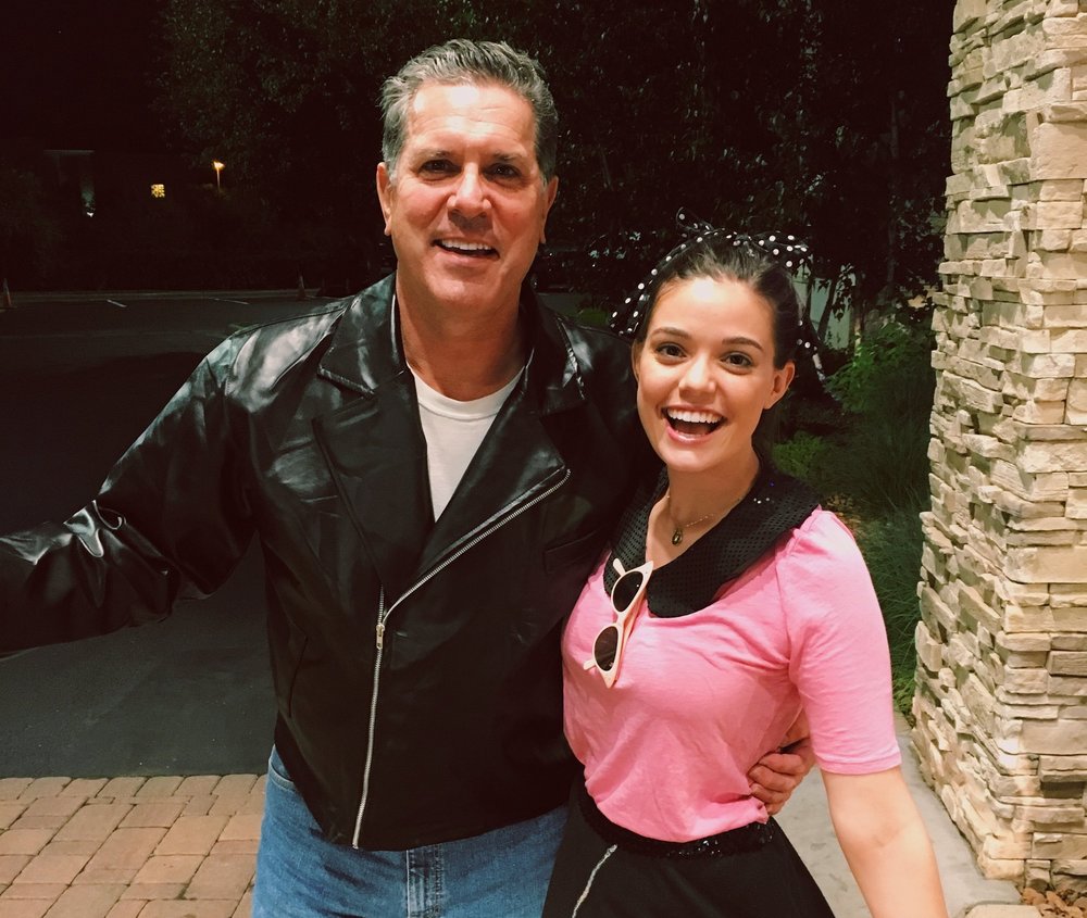 Joe dressed as a greaser and Maureen is dressed as a bobby-soxer - poodle skirt and all! 