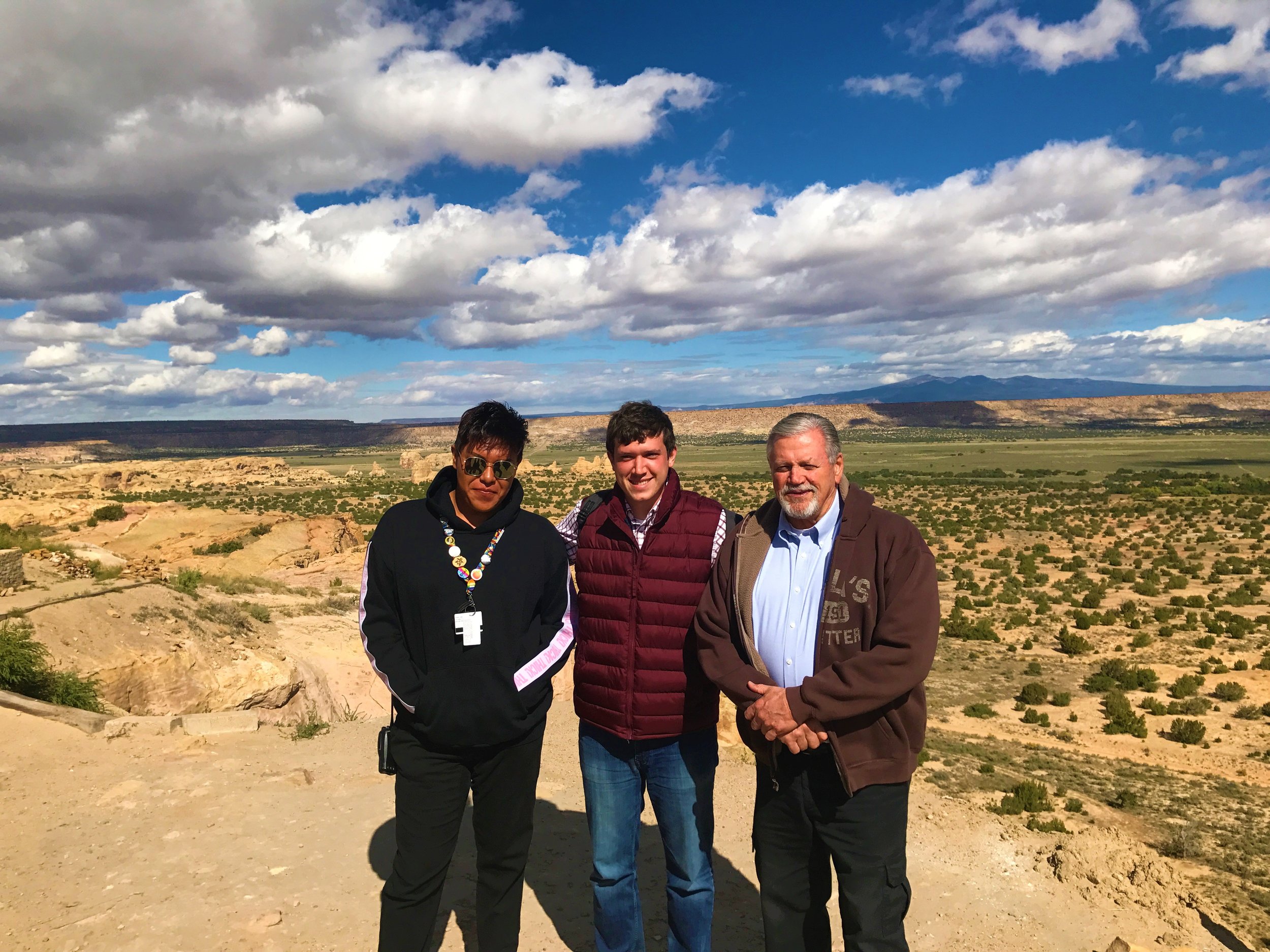 Pictured Left to Right: Acoma Local Guide, Tour Director - JD, Motorcoach Operator - Lyn