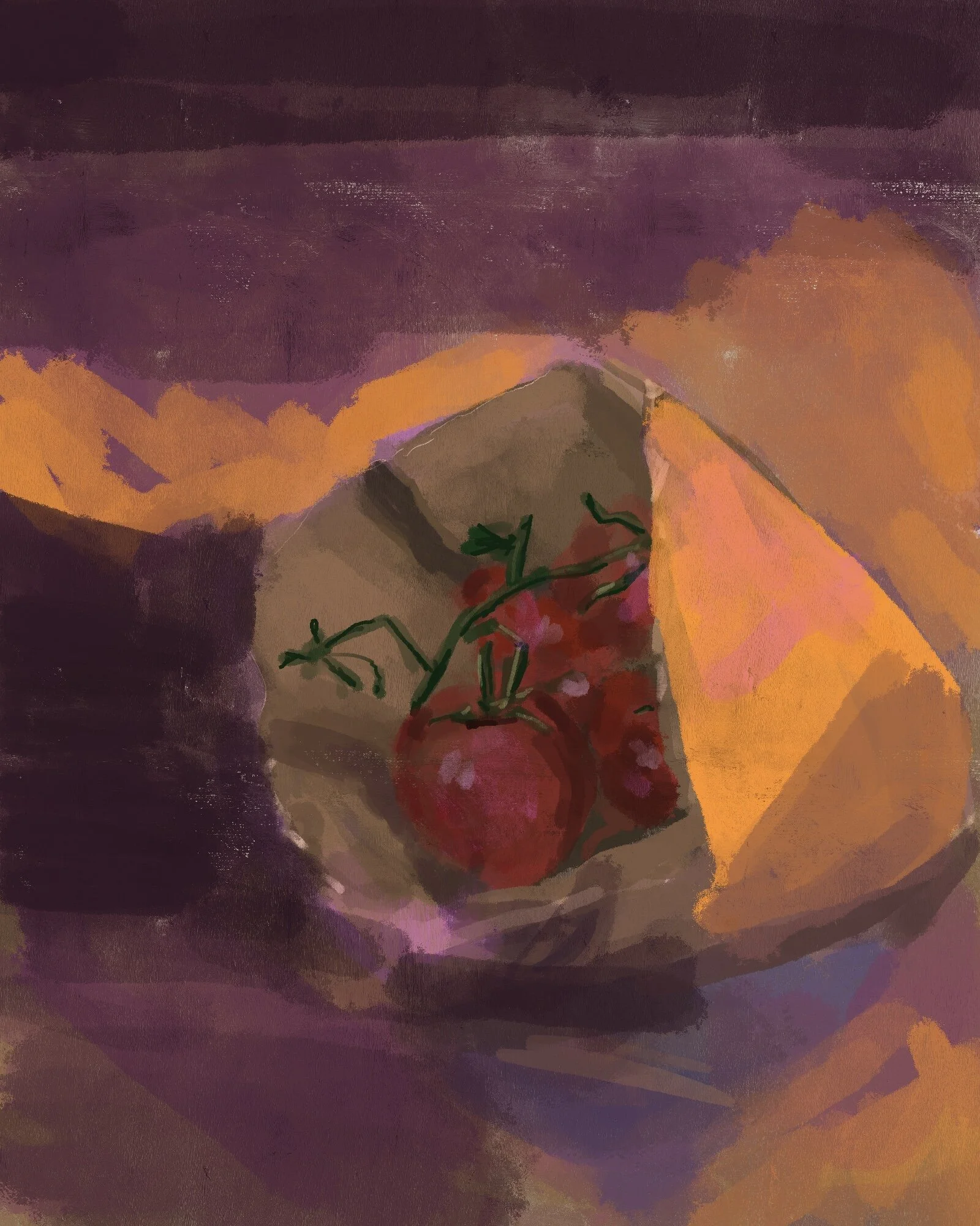 iPad sketch: Tomatoes
