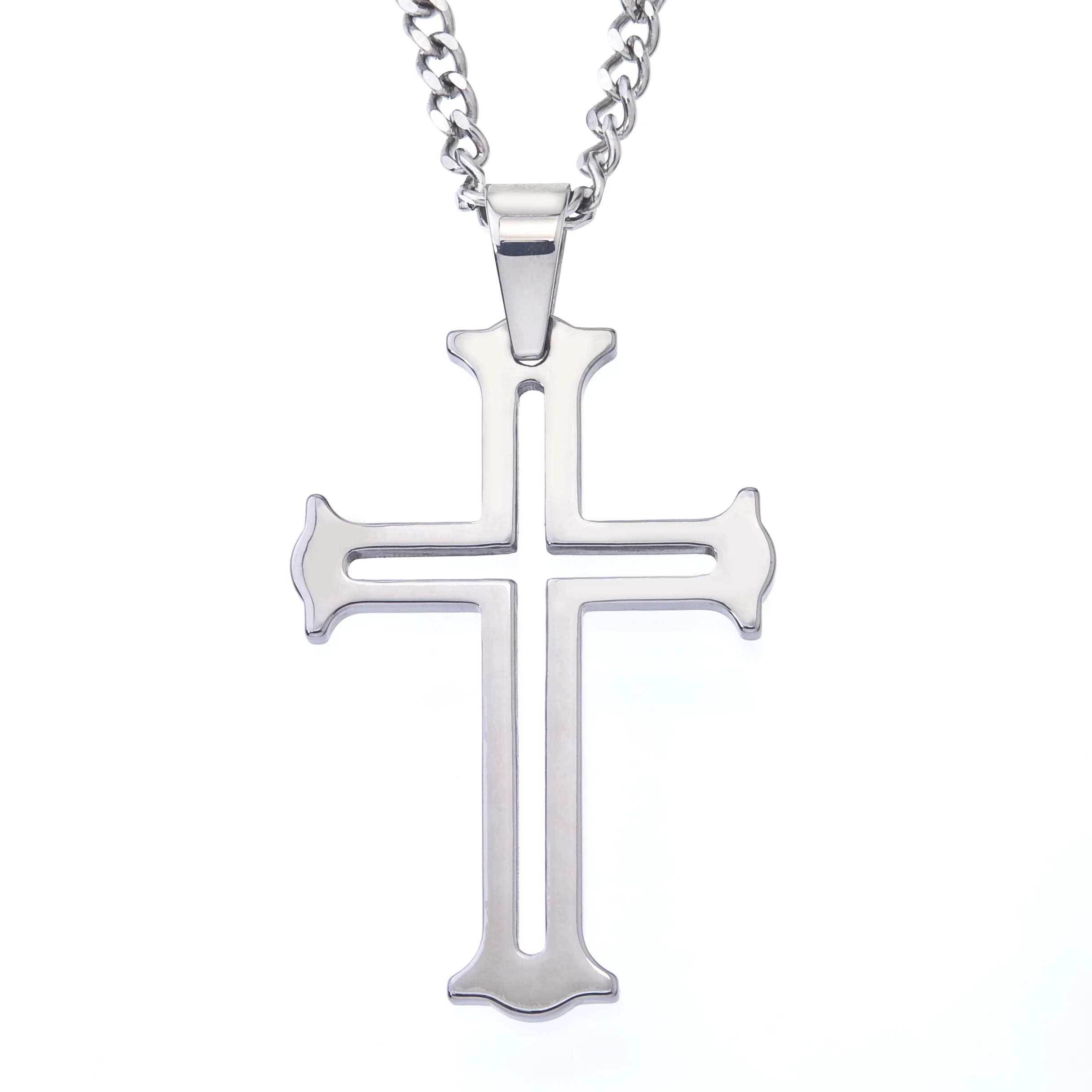Tungsten Open Cross Pendant — Jensen 