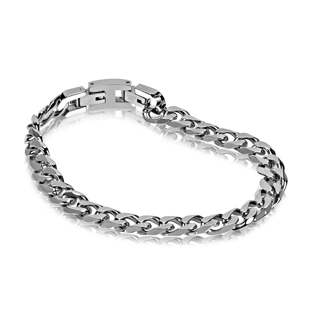 Stainless Steel Cuban Link Bracelet 