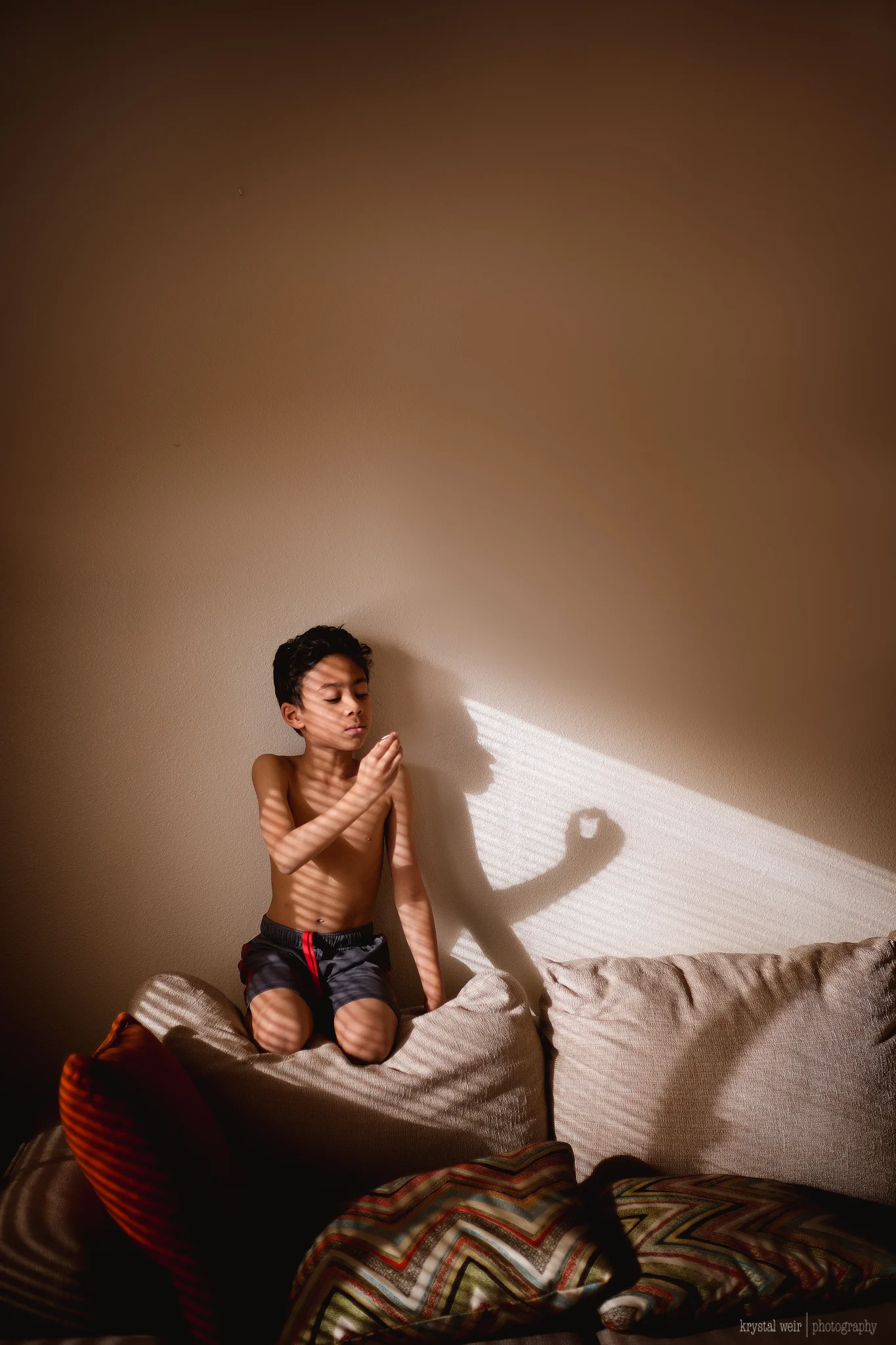 Day 40/365 The way he was staring at that cookie you'd think it was the last cookie that he was going to have 😂😂 Of course I have to mention the light coming through the window and the way the lines are falling on him. I also removed a few things from the wall for a cleaner look. 