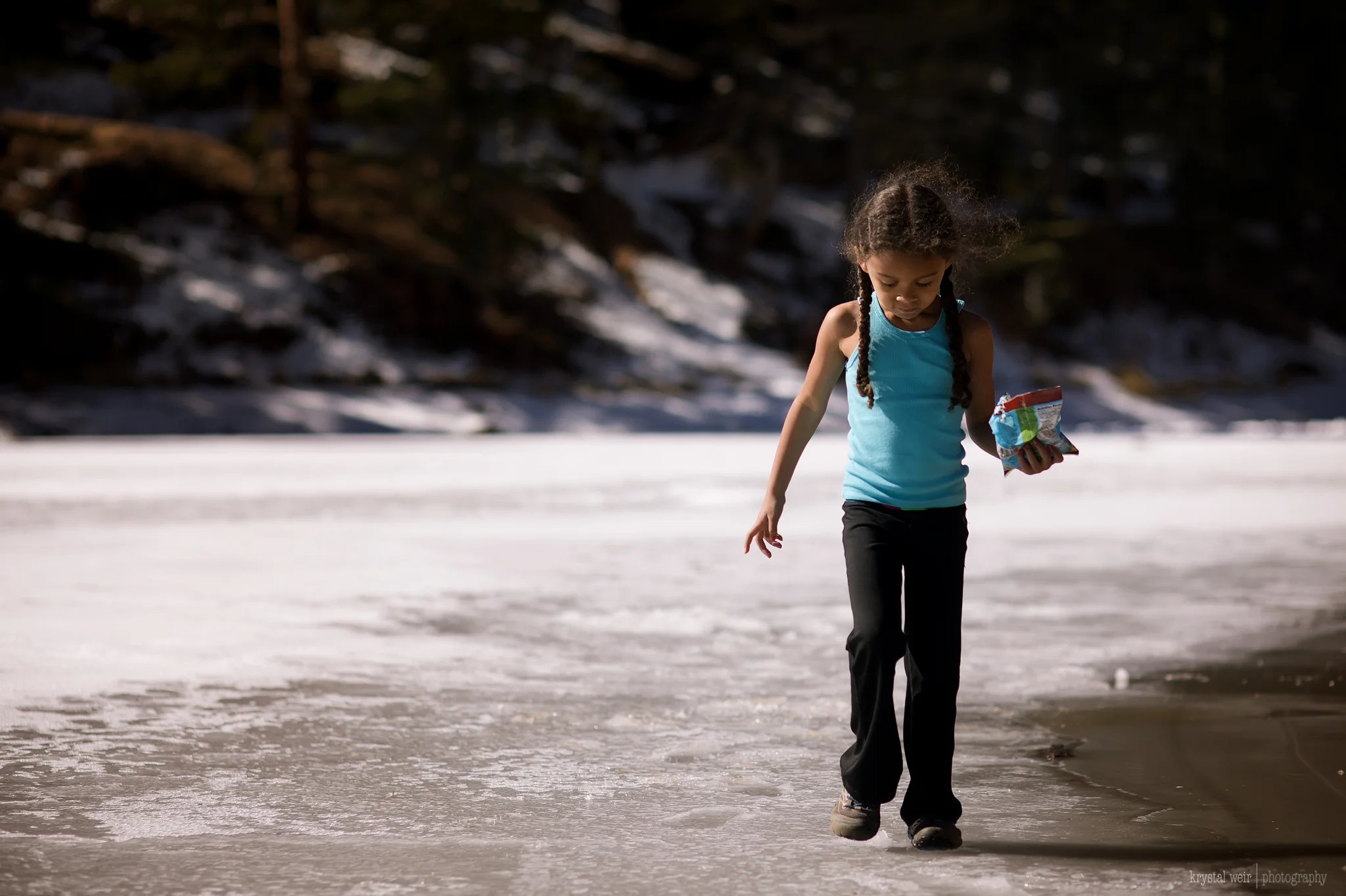 Day 47/365 Today we walked on water.... It was frozen of course 😂😂 The funny thing about this photo is wearing a tanktop surrounded by a frozen lake. 
