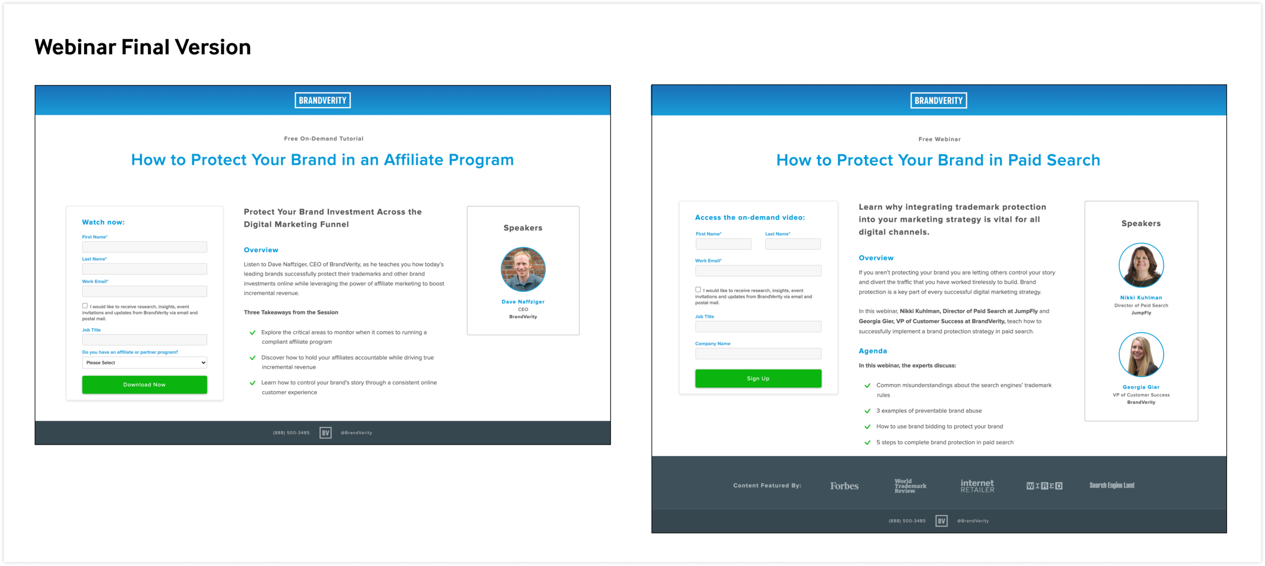 The webinar templates required a custom module that enabled an editor to select how many speakers to represent on the page. I coded a module for the speaker photo and information to repeat as many times as the loop was selected. The team was super pleased to have such flexibility and I was proud to enable it!