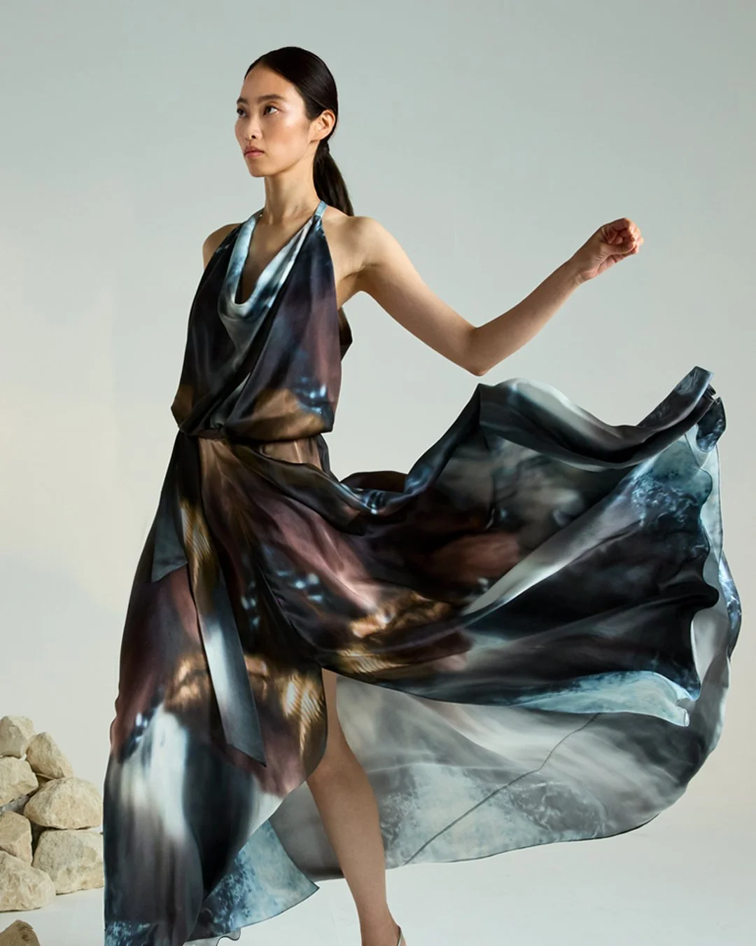 Aiode Artwork Print Transformable Dress