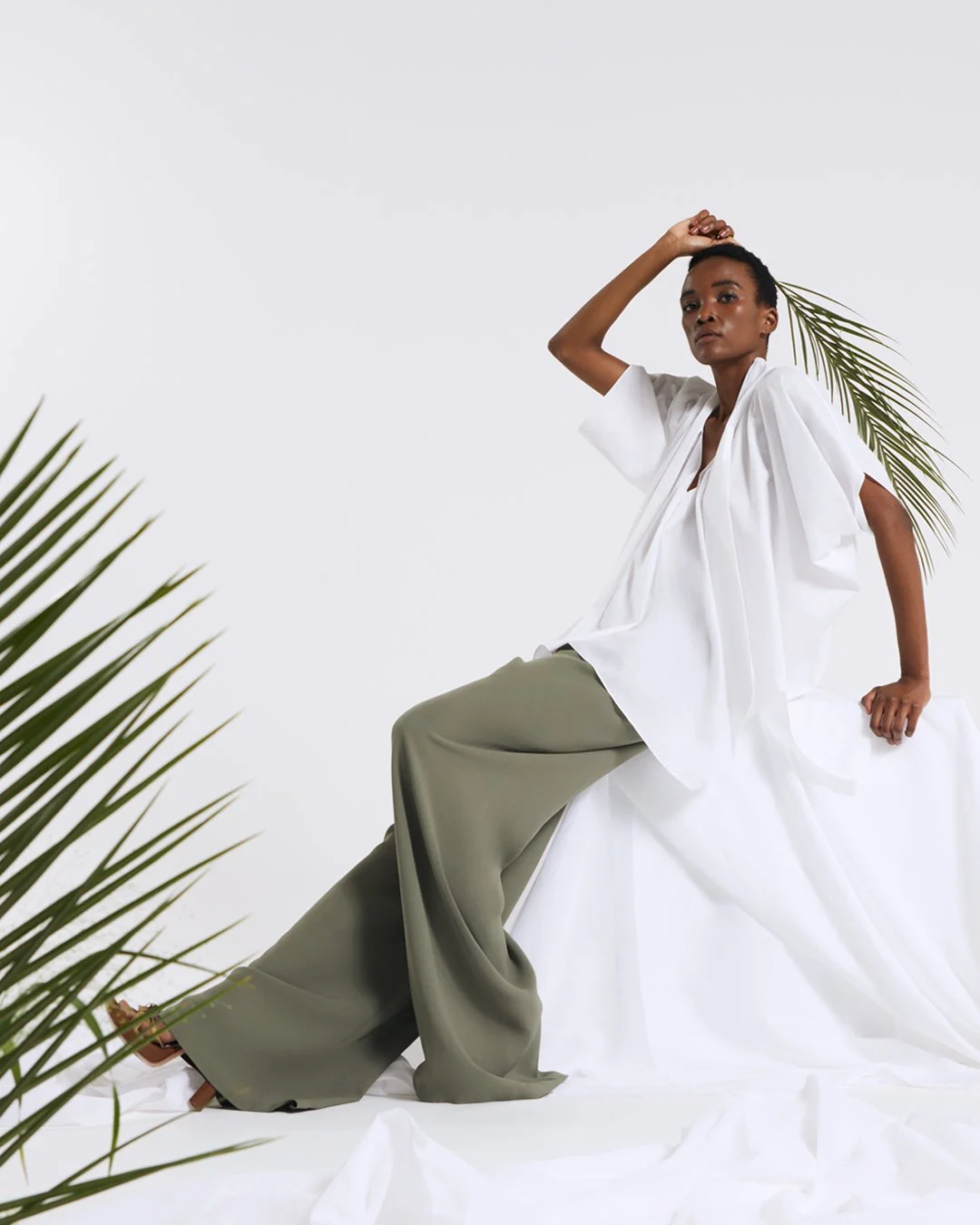 Eriu Blouse & Oxford Trousers - Willow