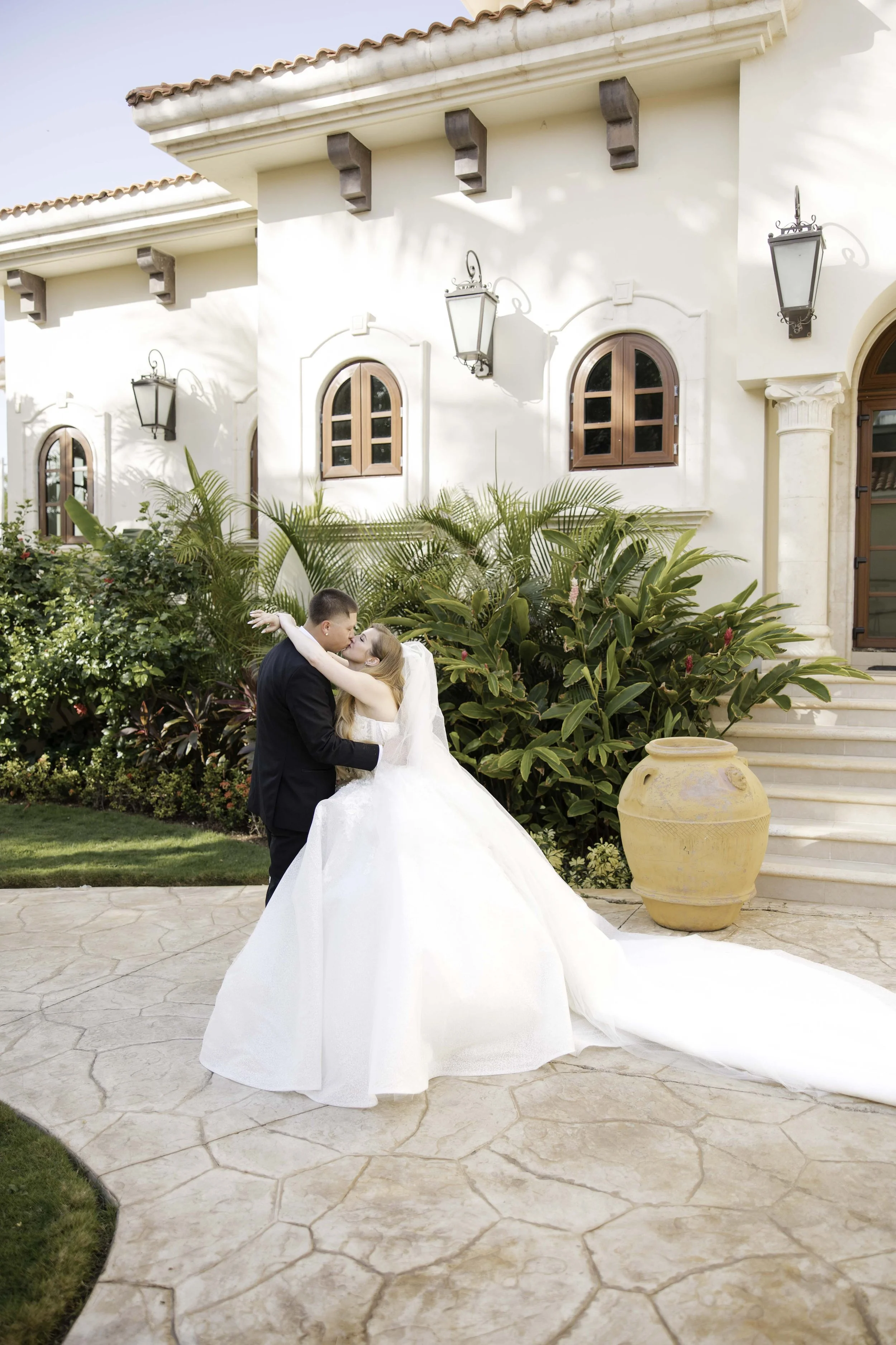 Couple getting married at Villa La Joya for a Destination Wedding