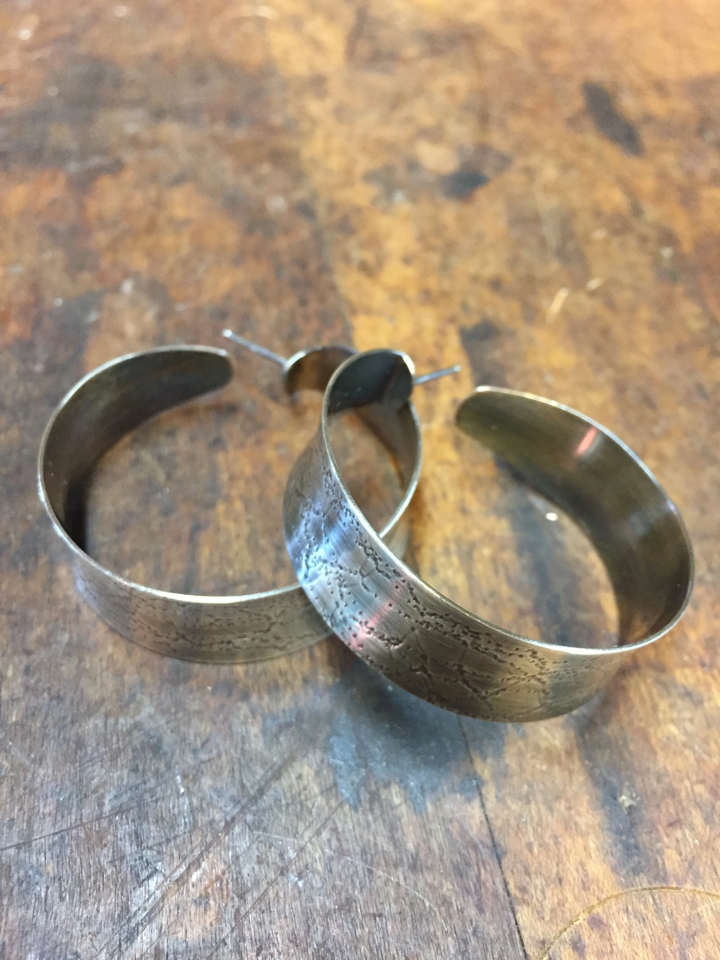 Textured Hoops - Quench Jewelry Arts, Minneapolis