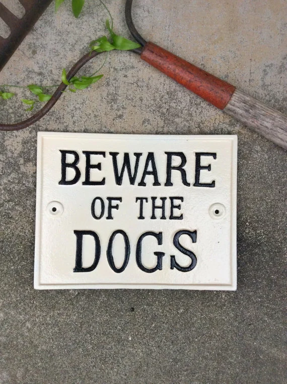 Beware Of Dog Sign 