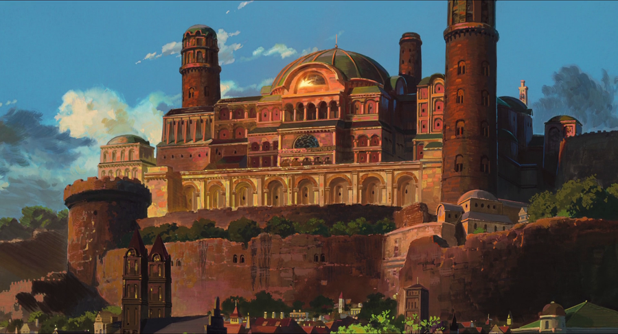 Arren’s castle from the first 5 minutes of Tales from Earthsea (Studio Ghibli, 2006)