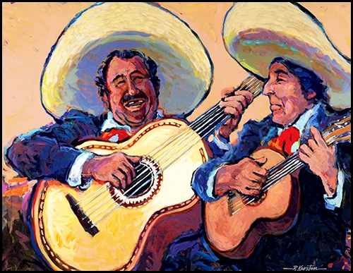 Mariachi - Cabo San Lucas 30x28 Oil