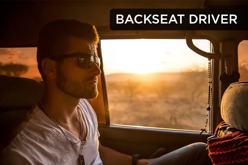 This term refers to a passenger in a car who offers their unwanted opinions and advice to the driver, sometimes to the extent of telling the driver what to do.