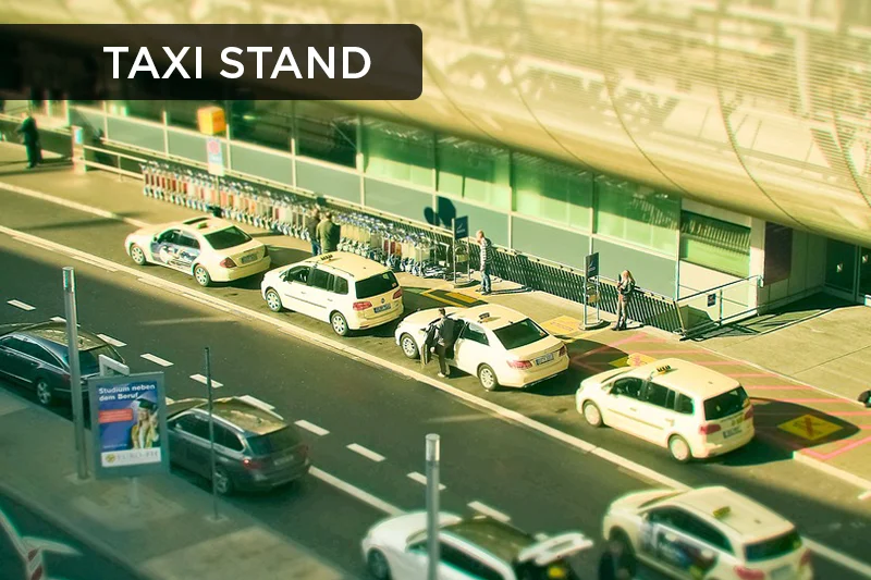 This term refers to locations where taxis that are in high-demand wait in a line for customers.