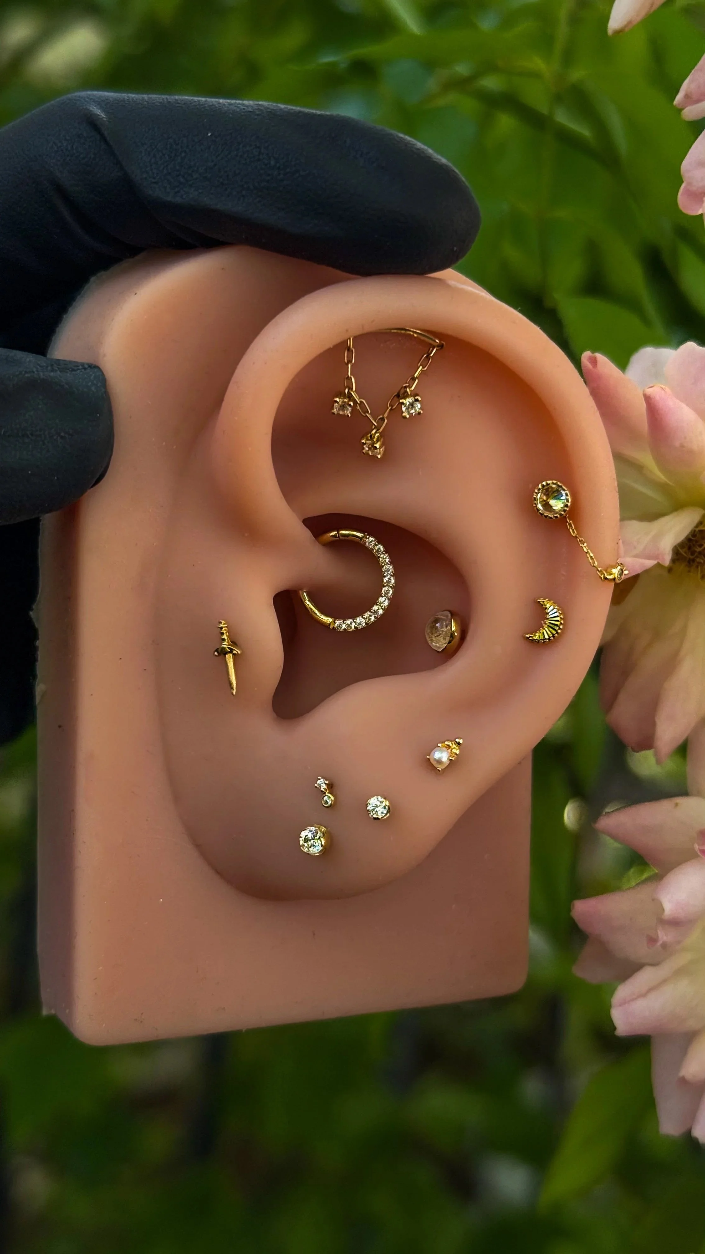 14k Gold Jewelry Ear Curation
