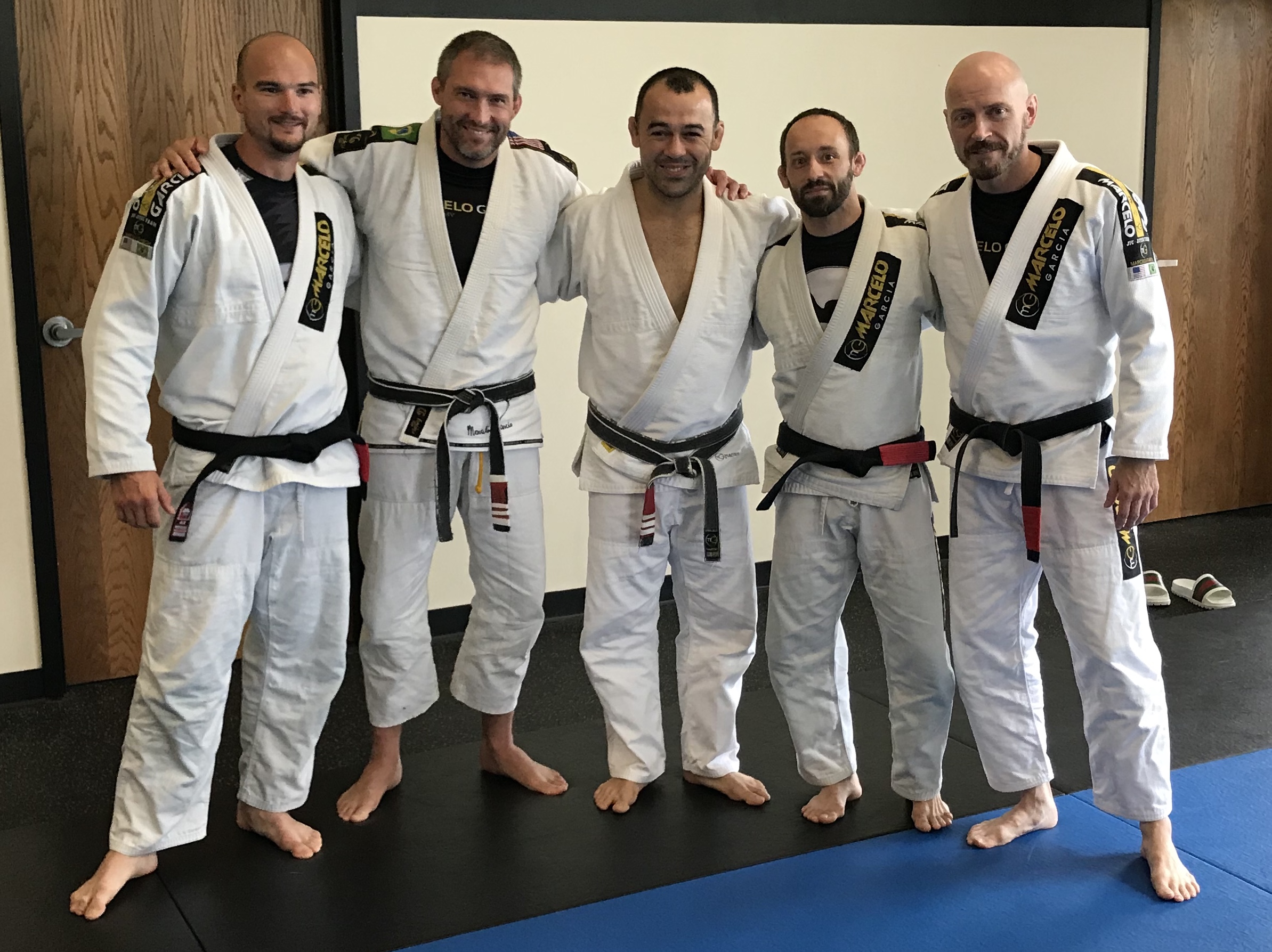 Team Junqueira / Marcelo Garcia Pittsburgh Black Belts pictured left to right: Mike Linza, Rodrigo Junqueira, Marcelo Garcia, Kevin Goodwin and Neale Hoerle