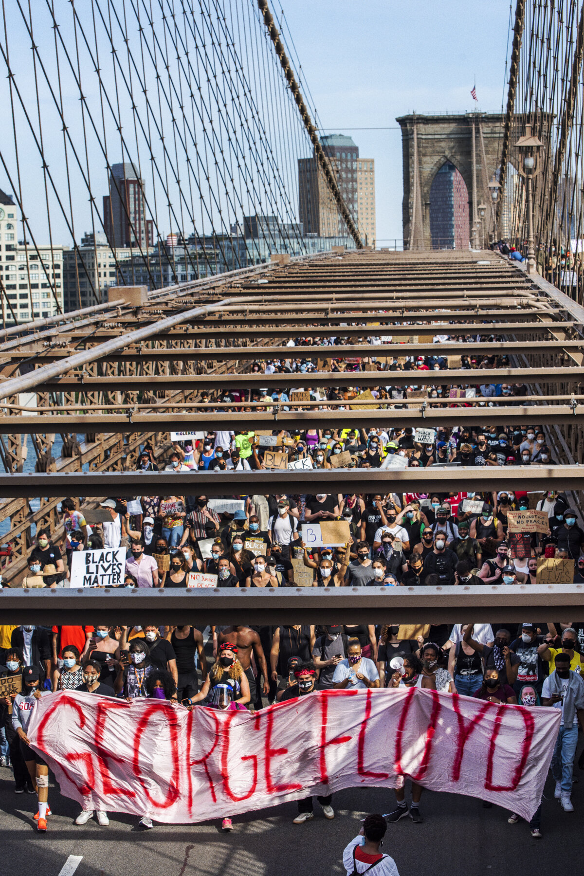 March for George Floyd, Brooklyn Bridge, 06/04/2020