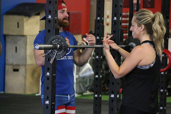 Discussing the WOD with Coach Tony