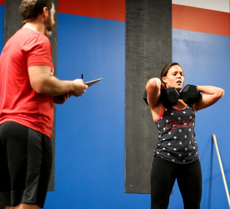 Dani and her husband Bryan during the 2018 CrossFit Open