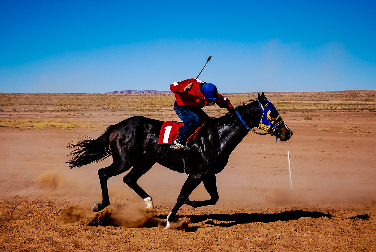Open Horse Race Action, Navajo Nation, Arizona
