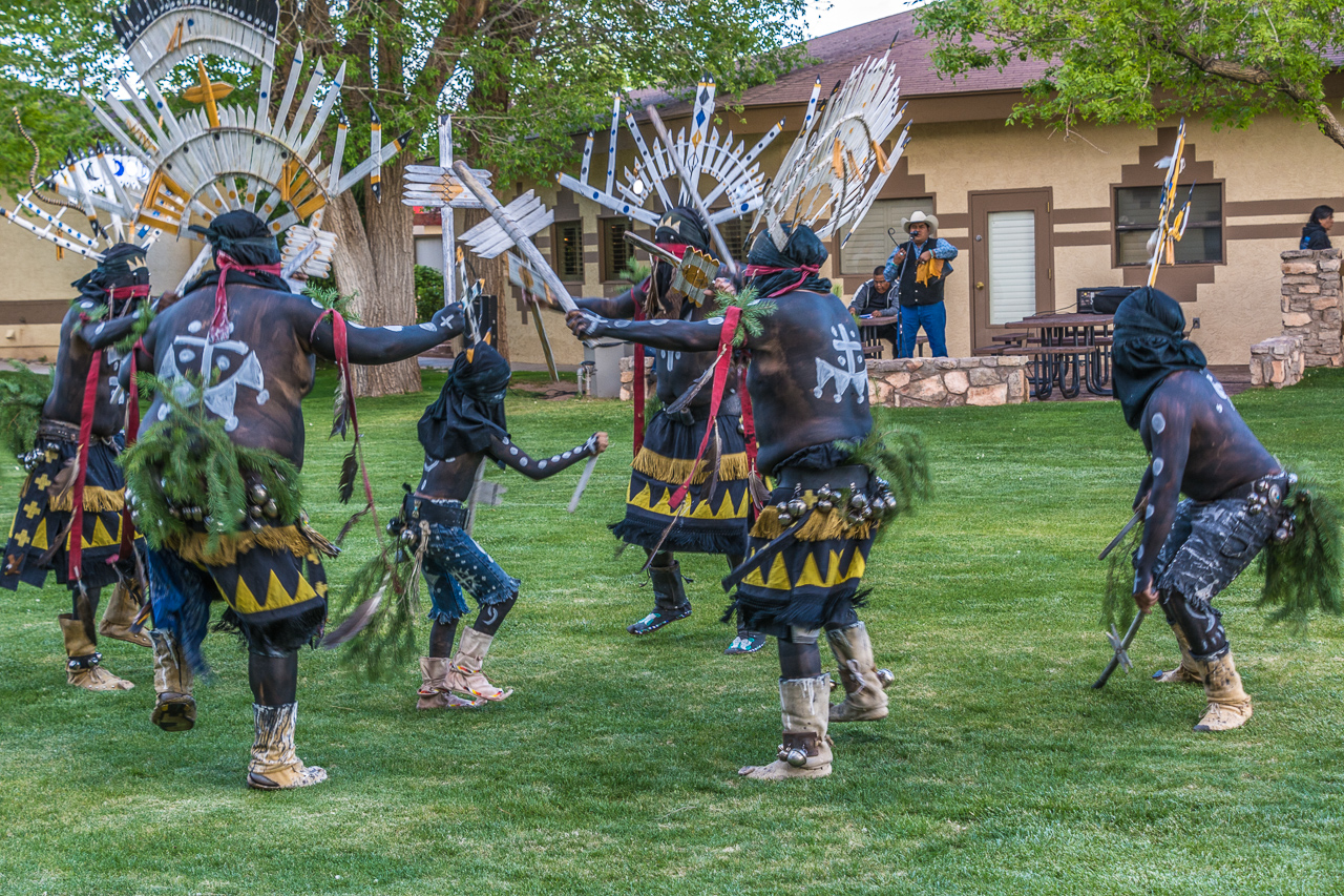 Apache Crown Dancers Encourage Their Youngest Dancer