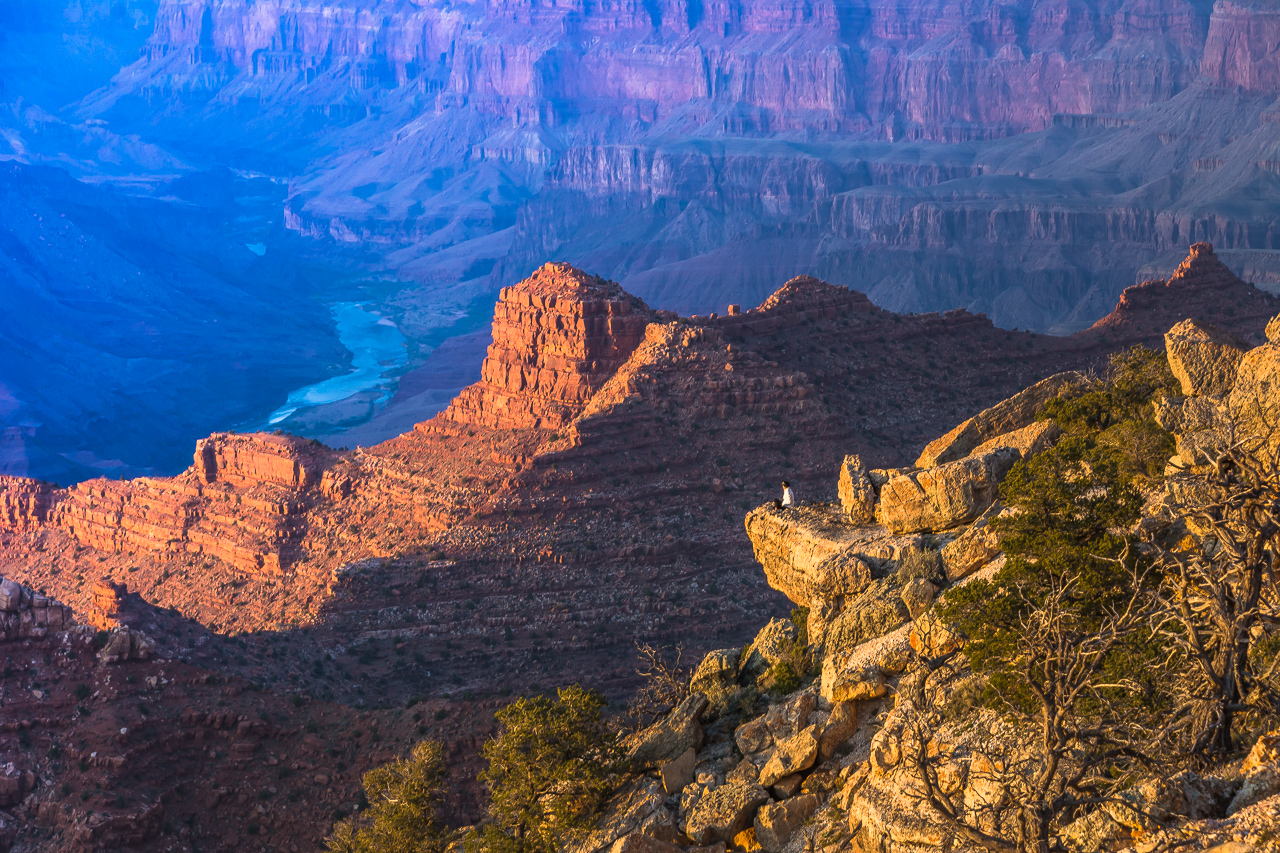 Grand Canyon Sunset & Full Moonrise FROM THE EDGE