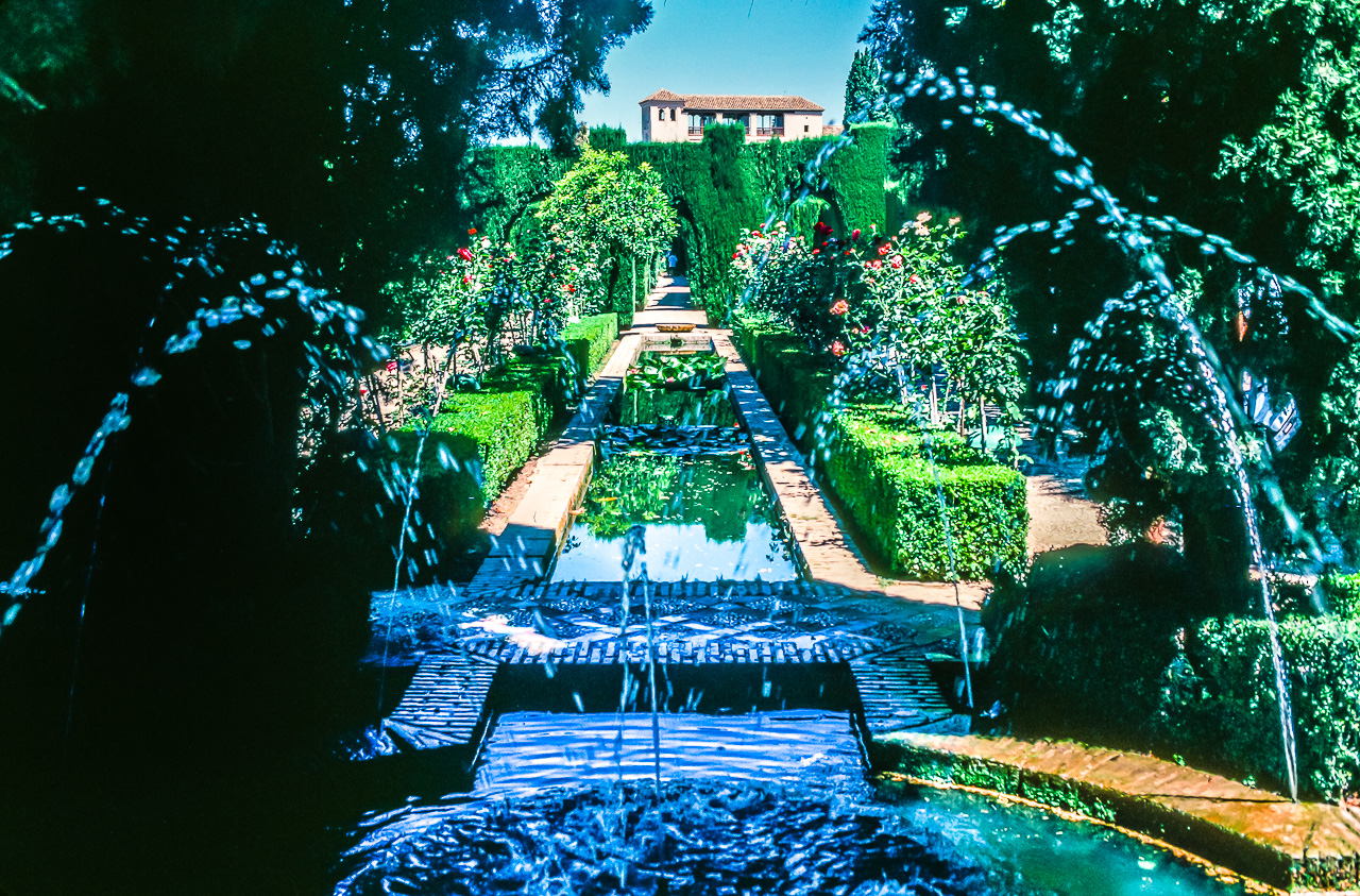 Moorish Water Gardens, Alhambra Palace, Granada, Spain