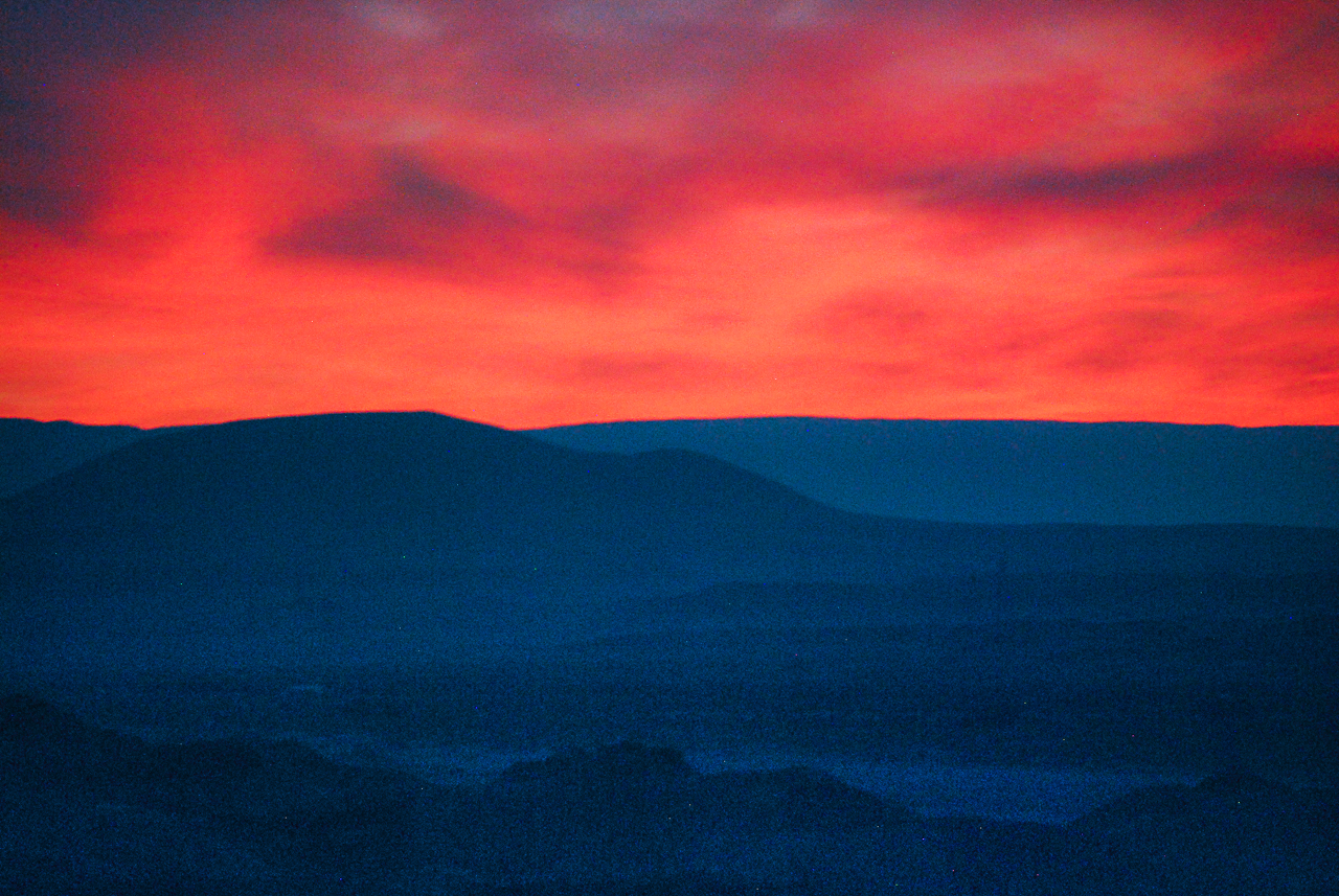 Fiery Sunset Over Hopi Mesas