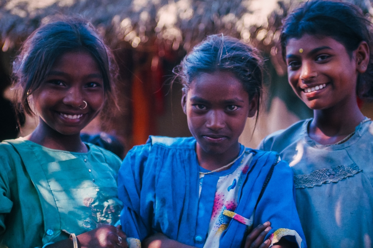 Three Mock-Serious Teasing Girls, W. Bengal, India