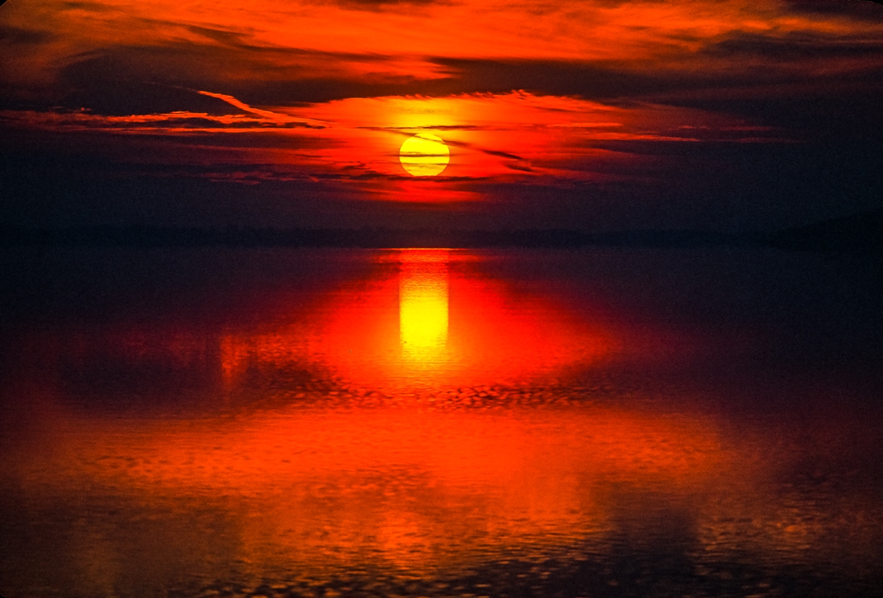 Sunset Red Dream: Green Lake, Wisconsin