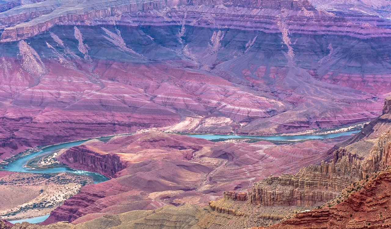 Colorado River's Big Bend From South Rim, Grand Canyon