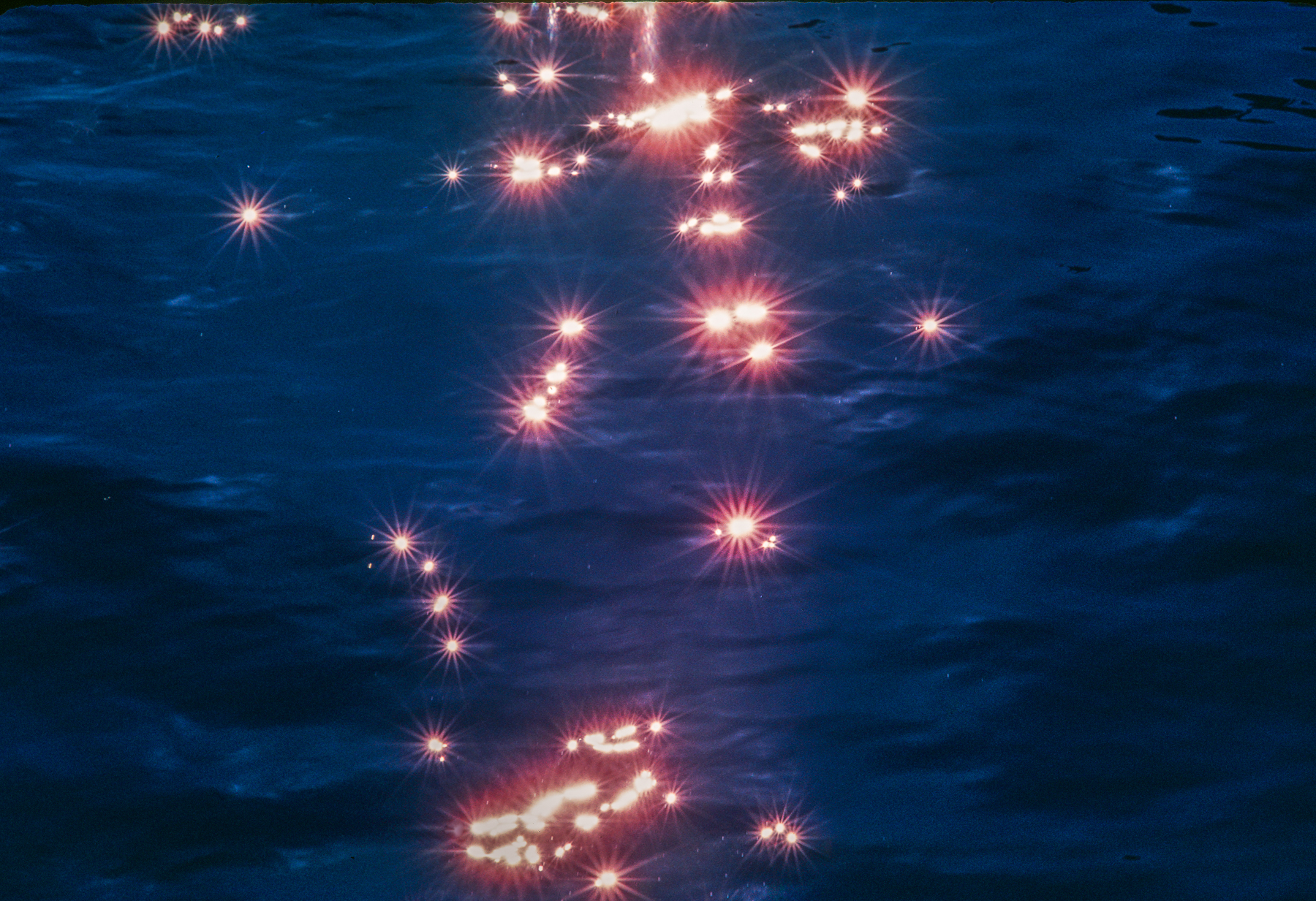 Sun Dance on Deep Blue Green Lake