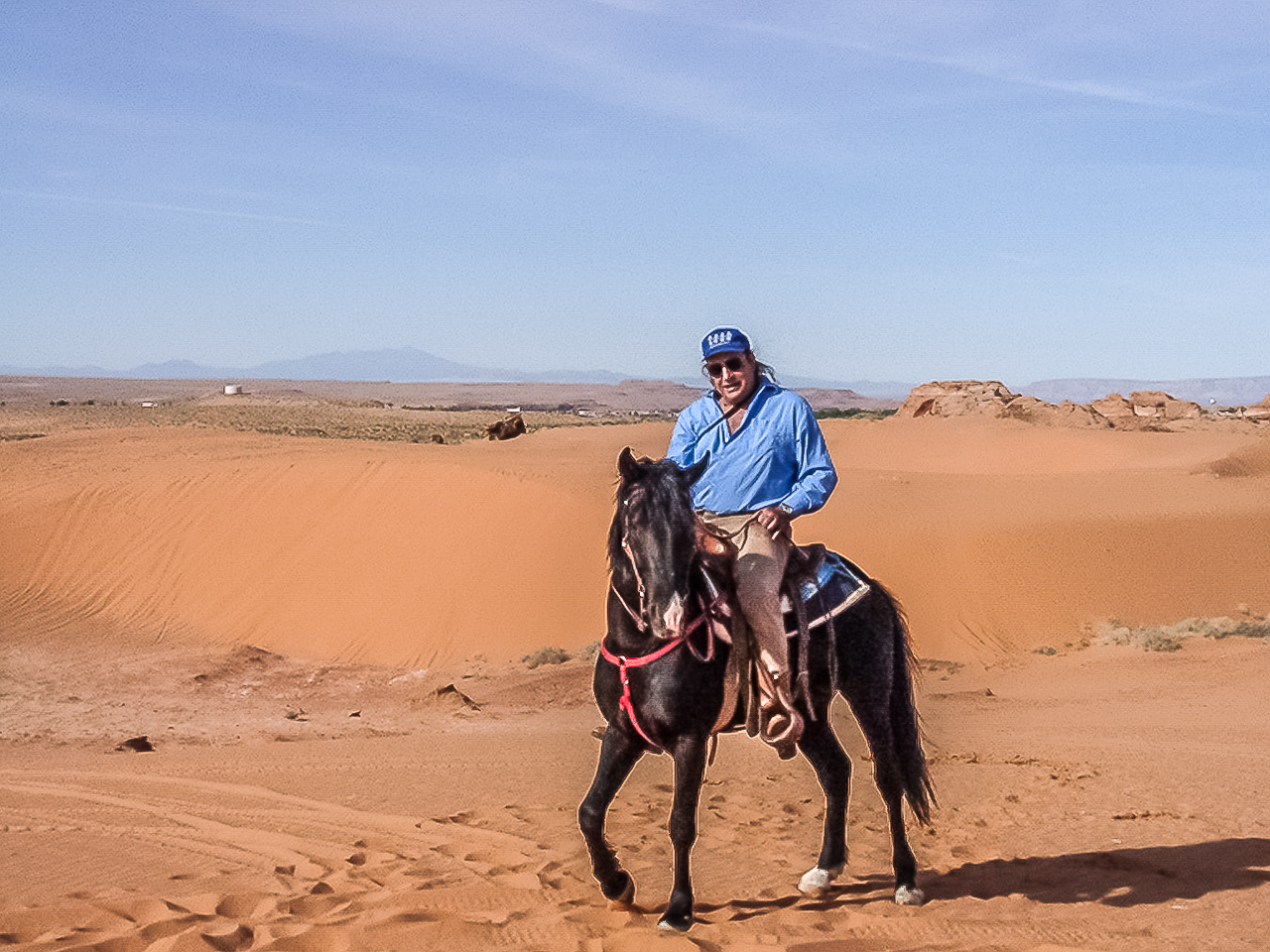 Tom Rides His Stallion Timmy On Tuba City's Dunes