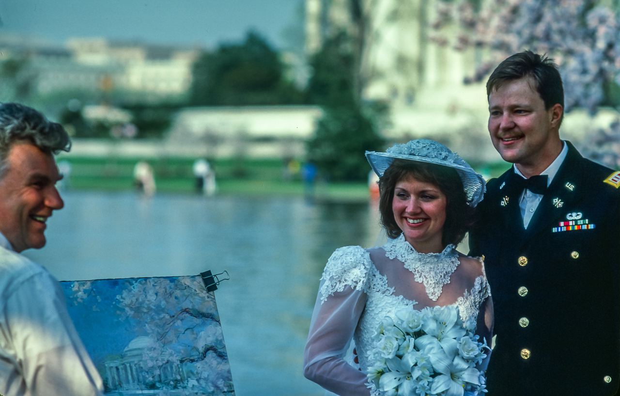 Cherry Blossom Time: Artist and Navy Newlyweds