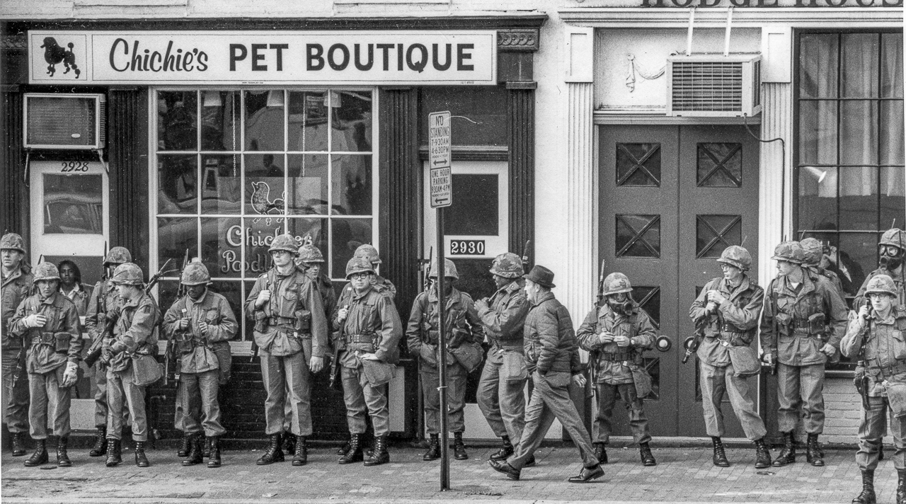 Troops Guard Chichie's Pet Boutique, Washington, D.C.