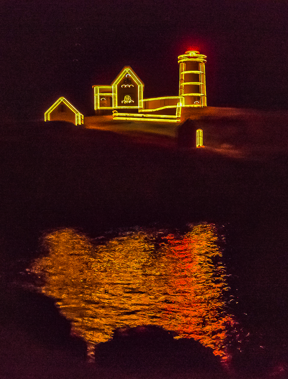 Cape Neddick Lighthouse, Maine, Christmas Night (2014)