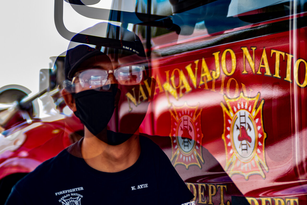 Navajo Nation Firefighter Masked For The Pandemic (July 2020)