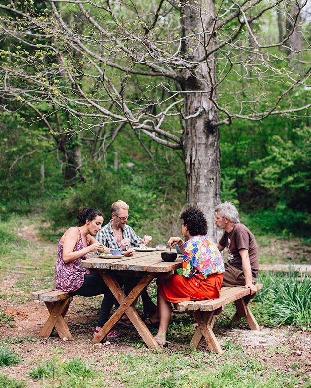 Happy first day of summer! May outdoor picnics be abundant this season. 🍃 The one pictured here in the Tennessee countryside at #sandorkatz #fermentationschool