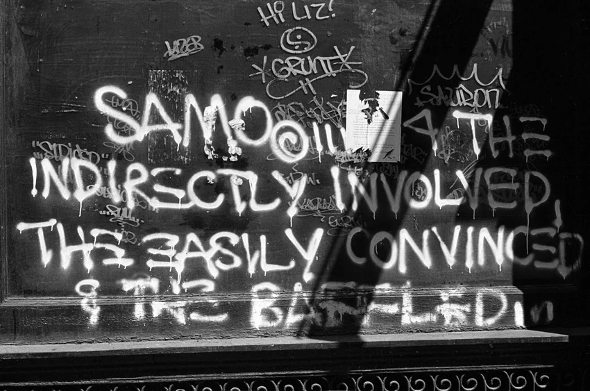 Jean-Nichel Basquiat (SAMO) tag, West Broadway, NYC 1978