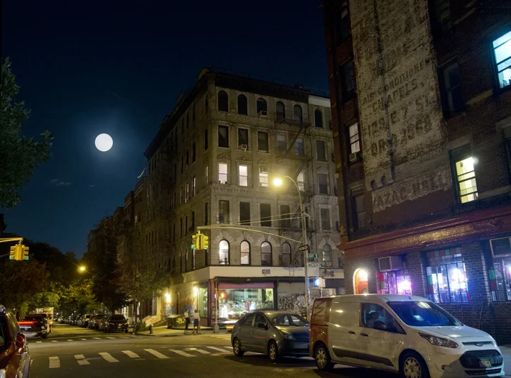 Moon Over East 7th St., NYC 2017